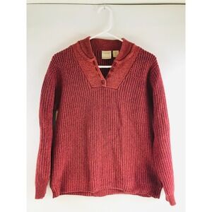 Guide Series Sweater, Women's Size Small, Red, Burnt Orange, Knit, Pullover